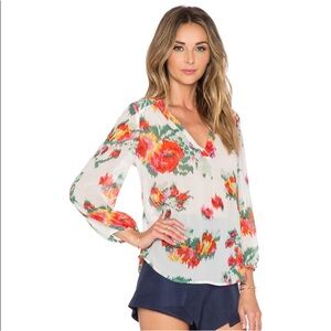 Joie Silk Axcel Blouse in Porcelain